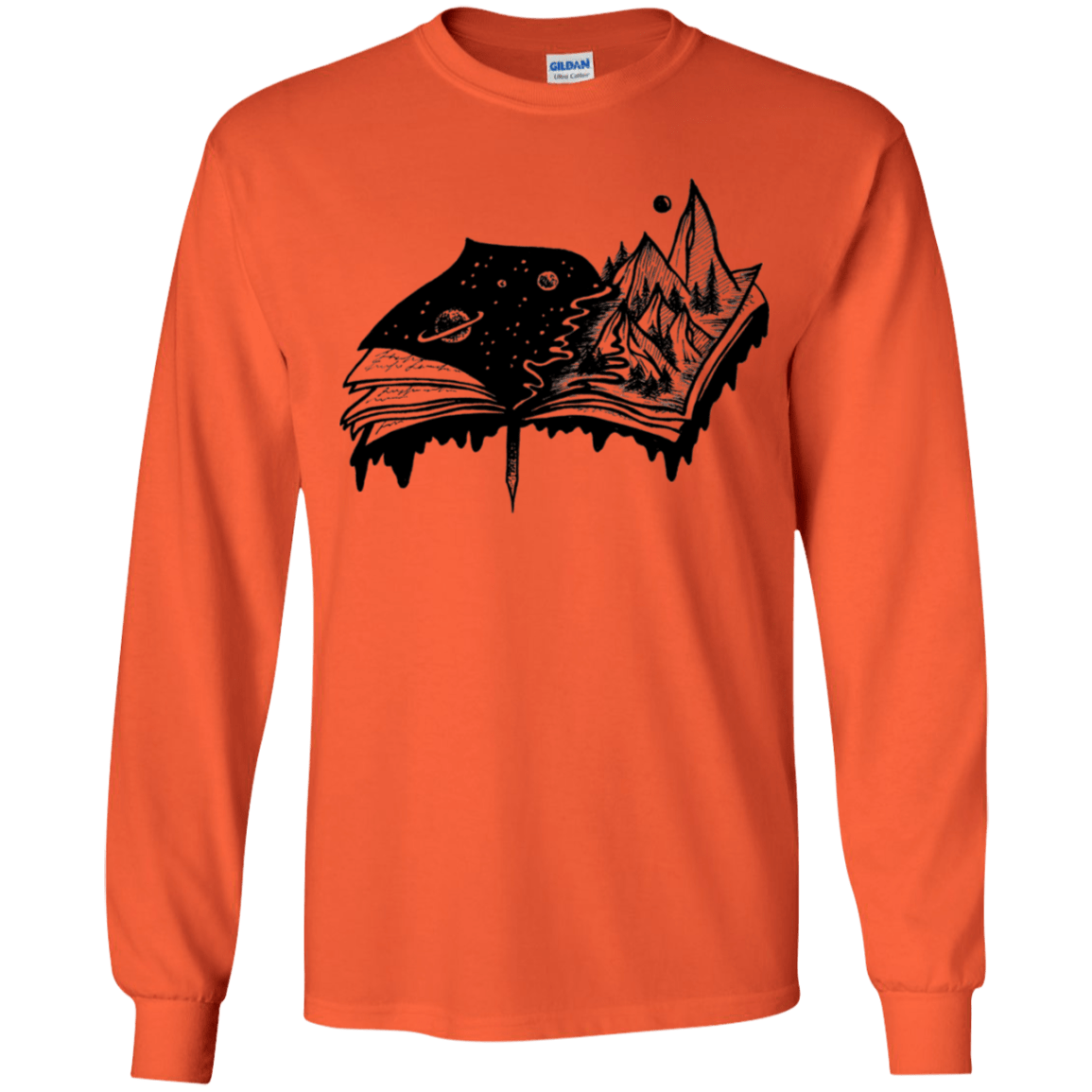 T-Shirts Orange / YS Reading is Life Youth Long Sleeve T-Shirt