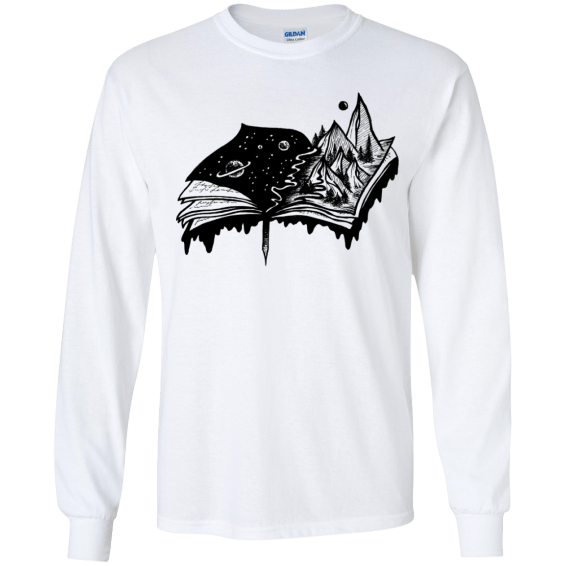 T-Shirts White / YS Reading is Life Youth Long Sleeve T-Shirt