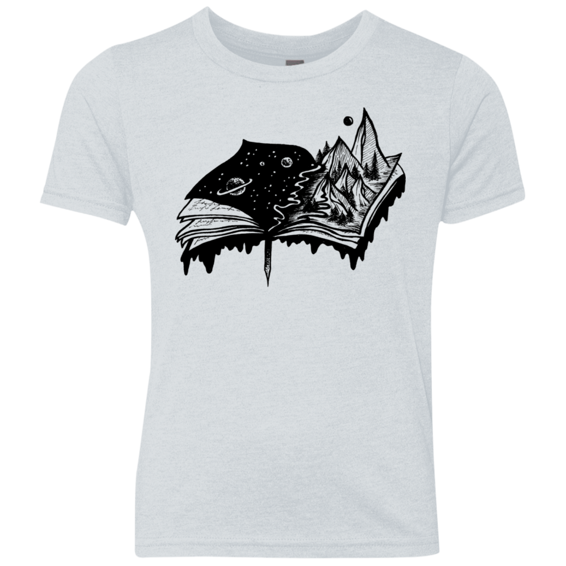 T-Shirts Heather White / YXS Reading is Life Youth Triblend T-Shirt