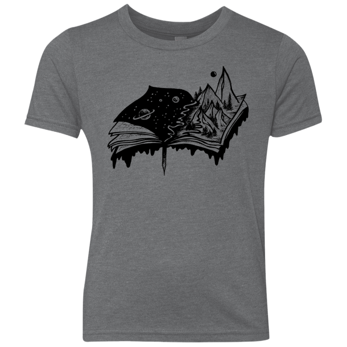 T-Shirts Premium Heather / YXS Reading is Life Youth Triblend T-Shirt