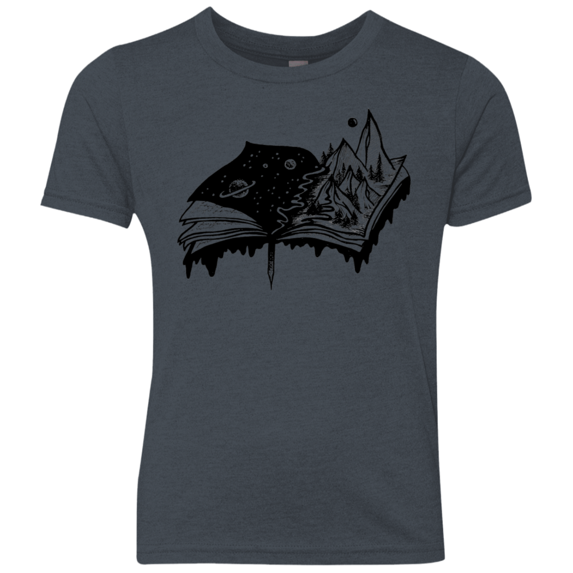 T-Shirts Vintage Navy / YXS Reading is Life Youth Triblend T-Shirt