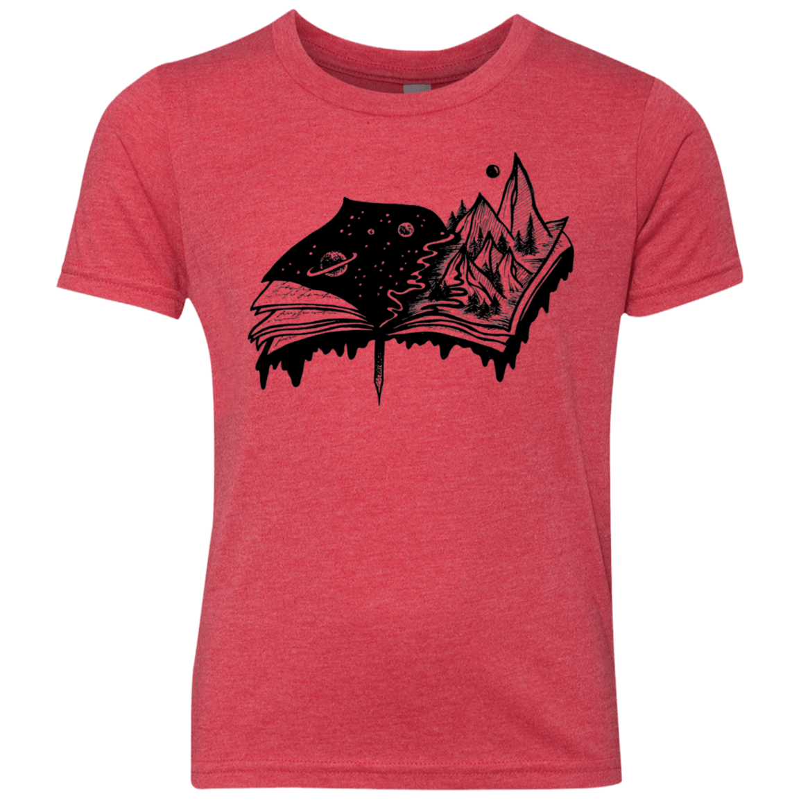 T-Shirts Vintage Red / YXS Reading is Life Youth Triblend T-Shirt