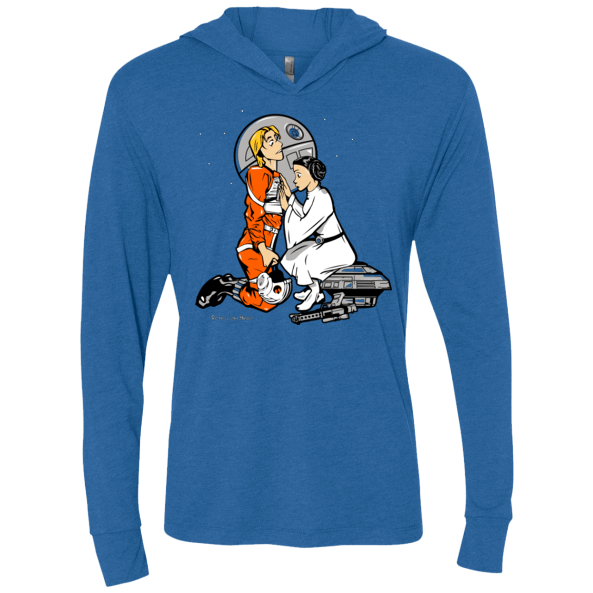 T-Shirts Vintage Royal / X-Small Rebellon Hero Triblend Long Sleeve Hoodie Tee