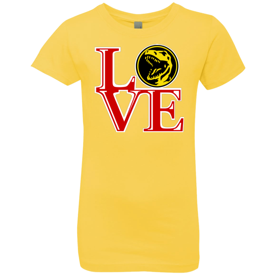 T-Shirts Vibrant Yellow / YXS Red Ranger LOVE Girls Premium T-Shirt