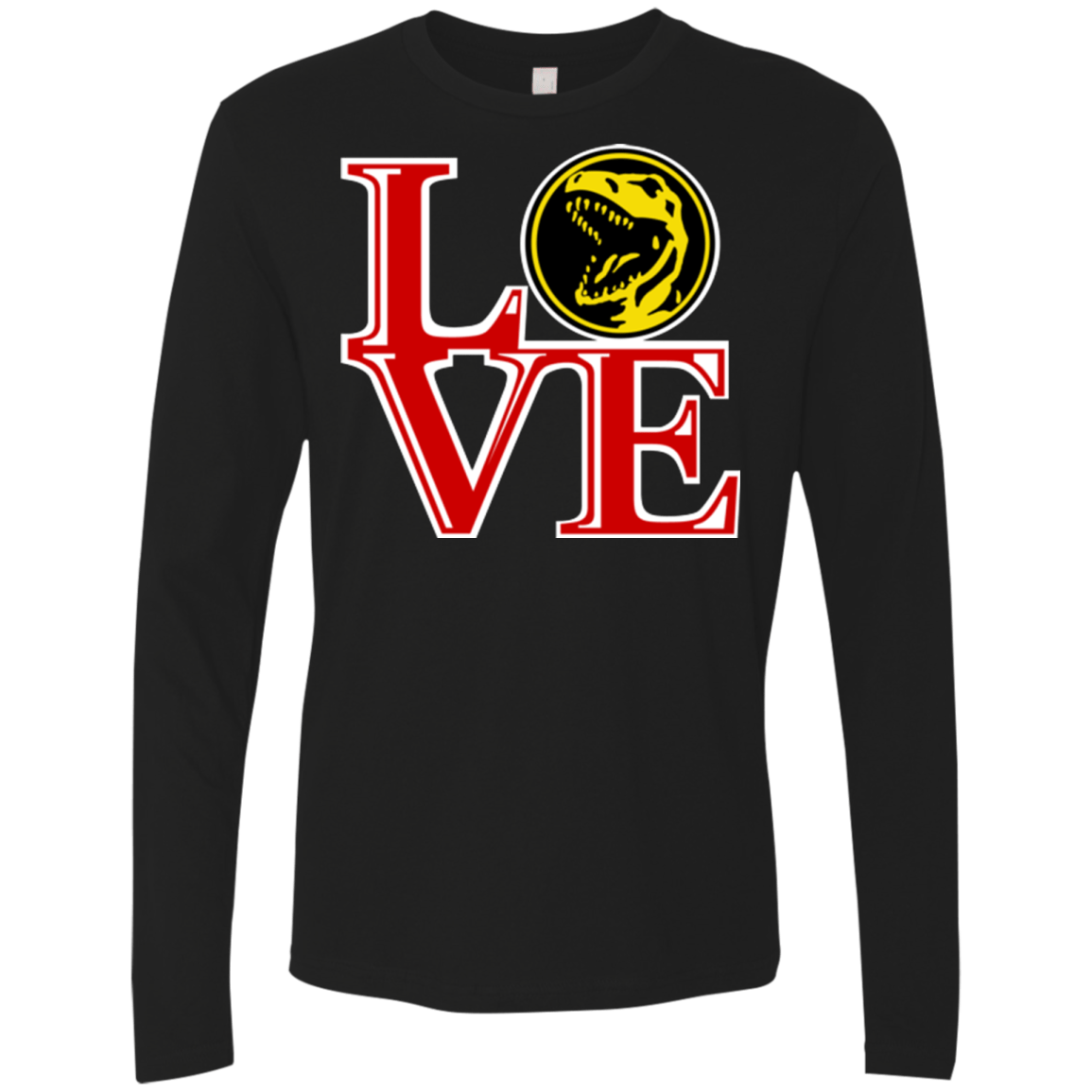 T-Shirts Black / Small Red Ranger LOVE Men's Premium Long Sleeve