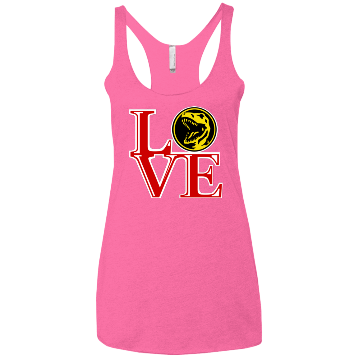 T-Shirts Vintage Pink / X-Small Red Ranger LOVE Women's Triblend Racerback Tank