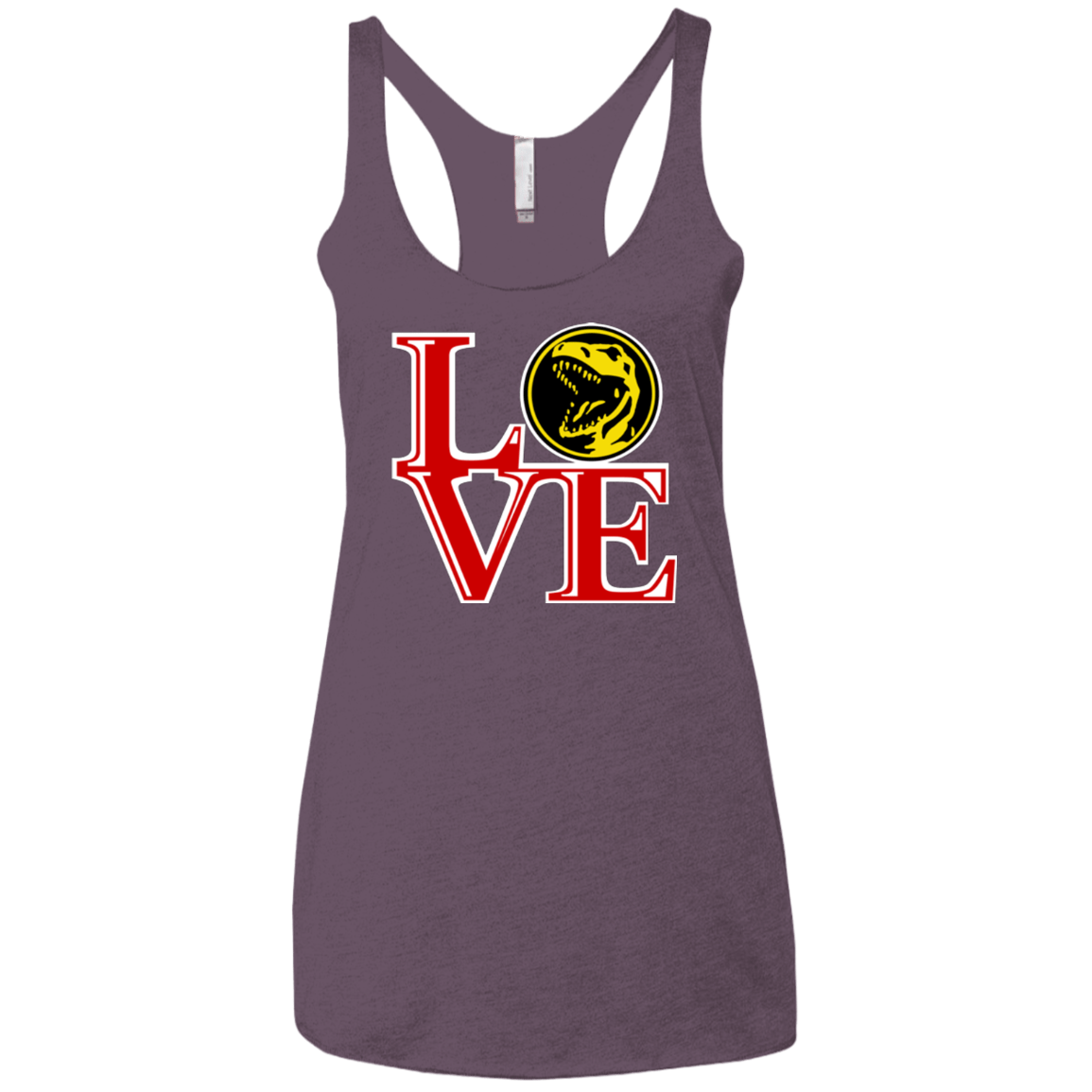 T-Shirts Vintage Purple / X-Small Red Ranger LOVE Women's Triblend Racerback Tank