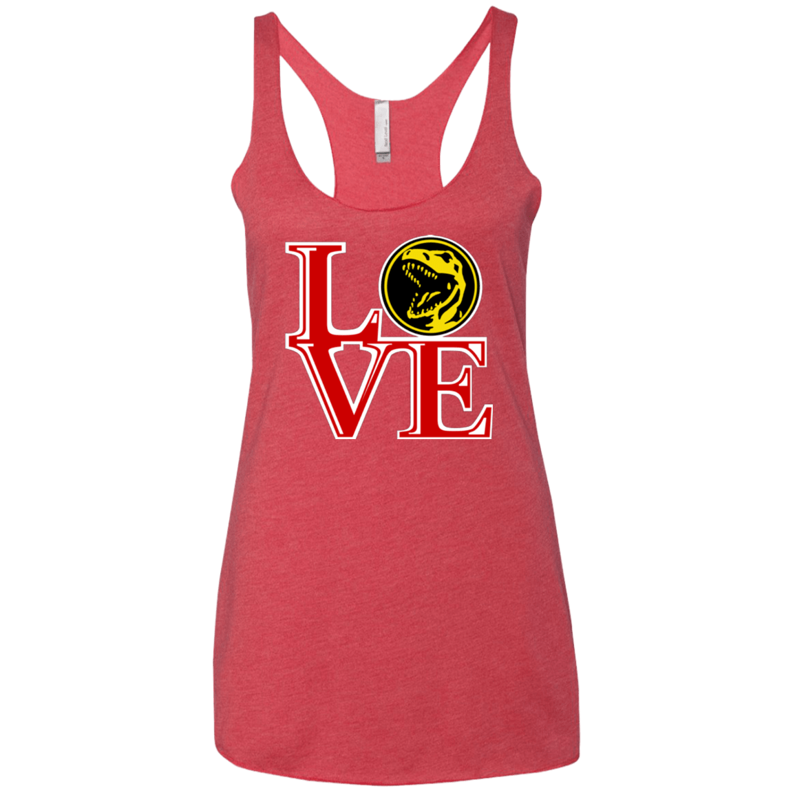 T-Shirts Vintage Red / X-Small Red Ranger LOVE Women's Triblend Racerback Tank