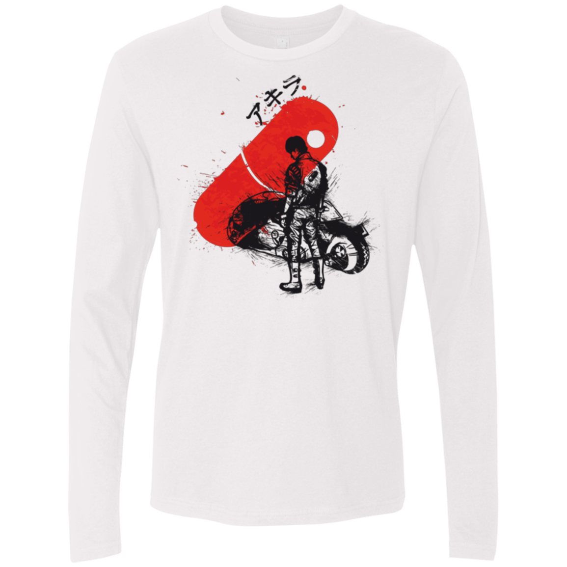 T-Shirts White / Small RED SUN AKIRA Men's Premium Long Sleeve