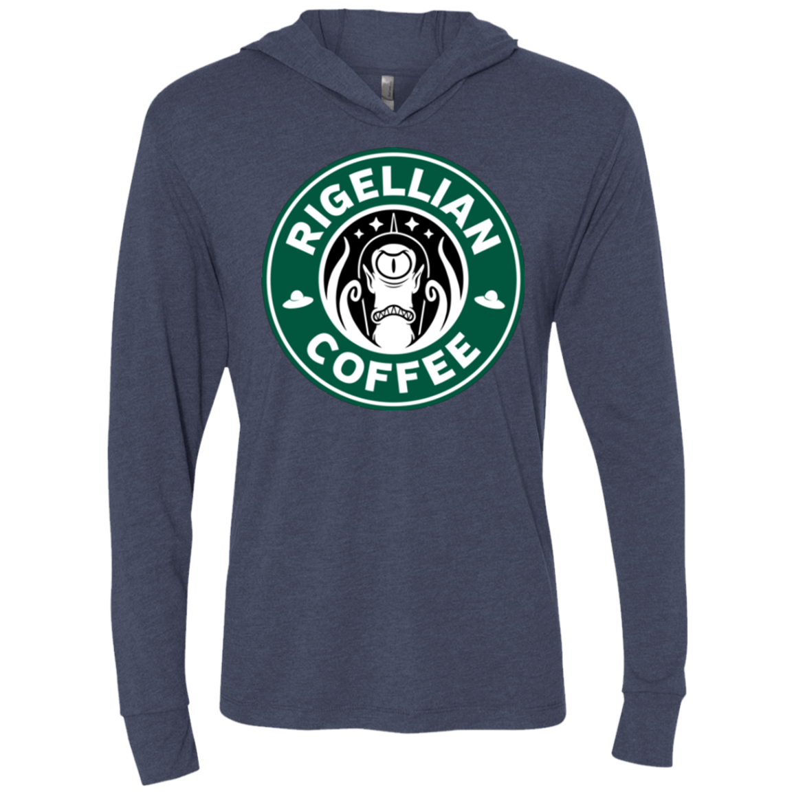 T-Shirts Vintage Navy / X-Small Rigellian Coffee Triblend Long Sleeve Hoodie Tee