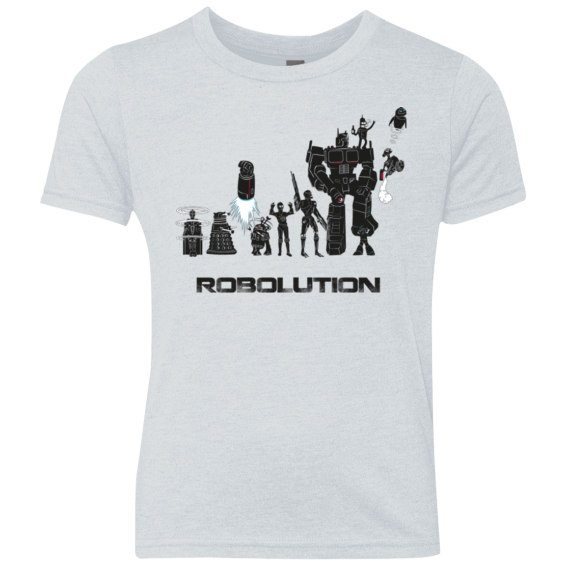 T-Shirts Heather White / YXS Robolution Youth Triblend T-Shirt