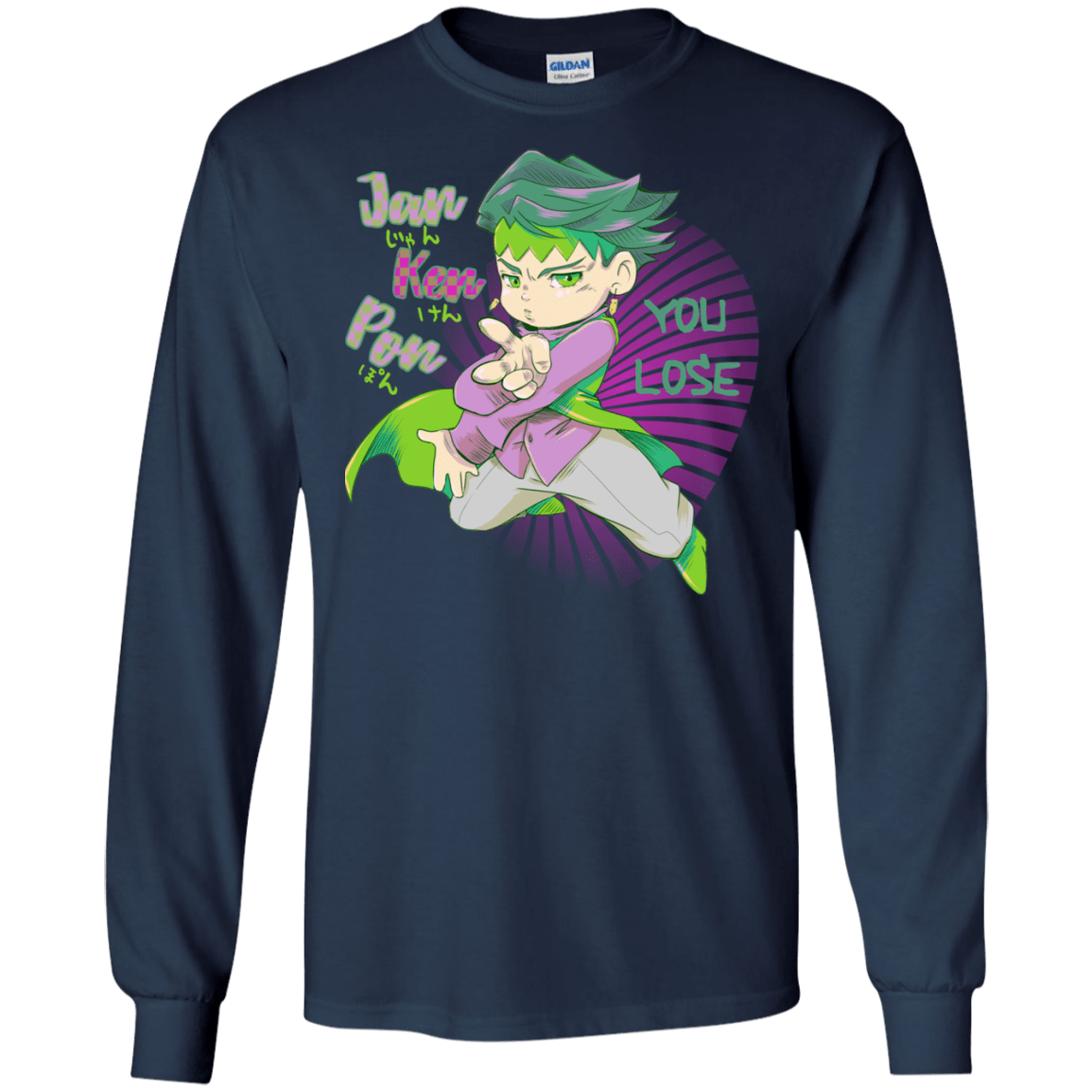 T-Shirts Navy / S Rohan Kishibe Men's Long Sleeve T-Shirt