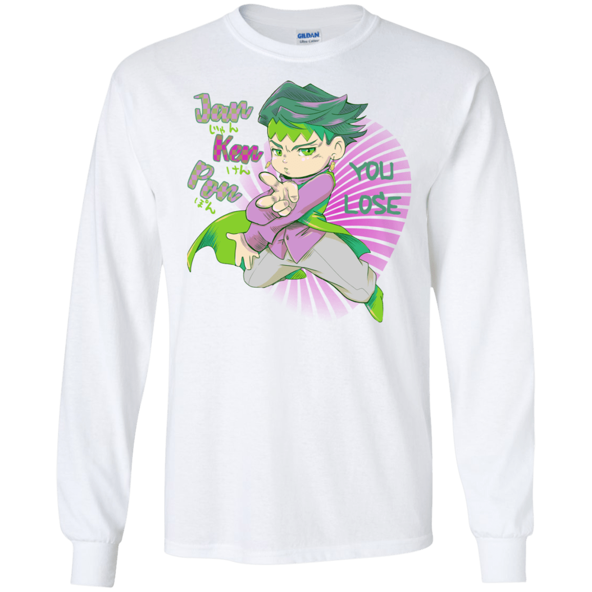 T-Shirts White / S Rohan Kishibe Men's Long Sleeve T-Shirt