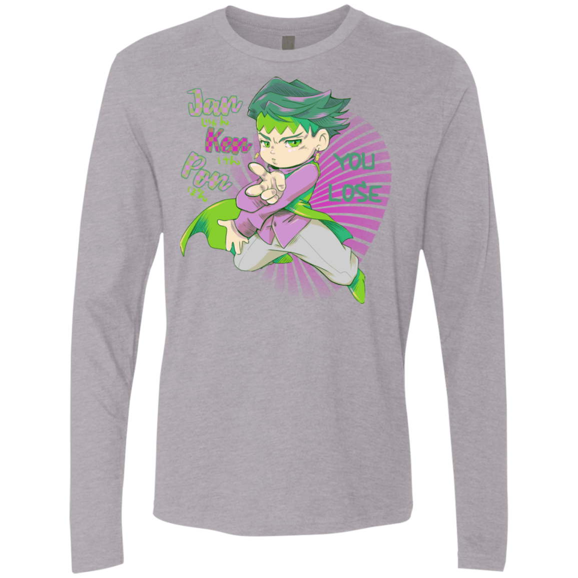 T-Shirts Heather Grey / S Rohan Kishibe Men's Premium Long Sleeve