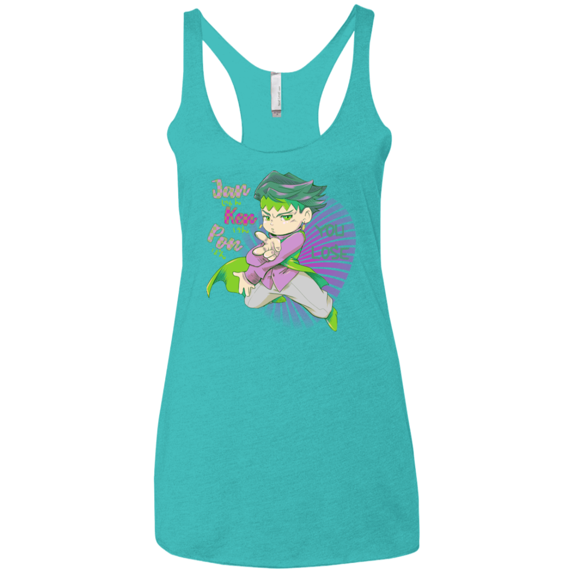 T-Shirts Tahiti Blue / X-Small Rohan Kishibe Women's Triblend Racerback Tank