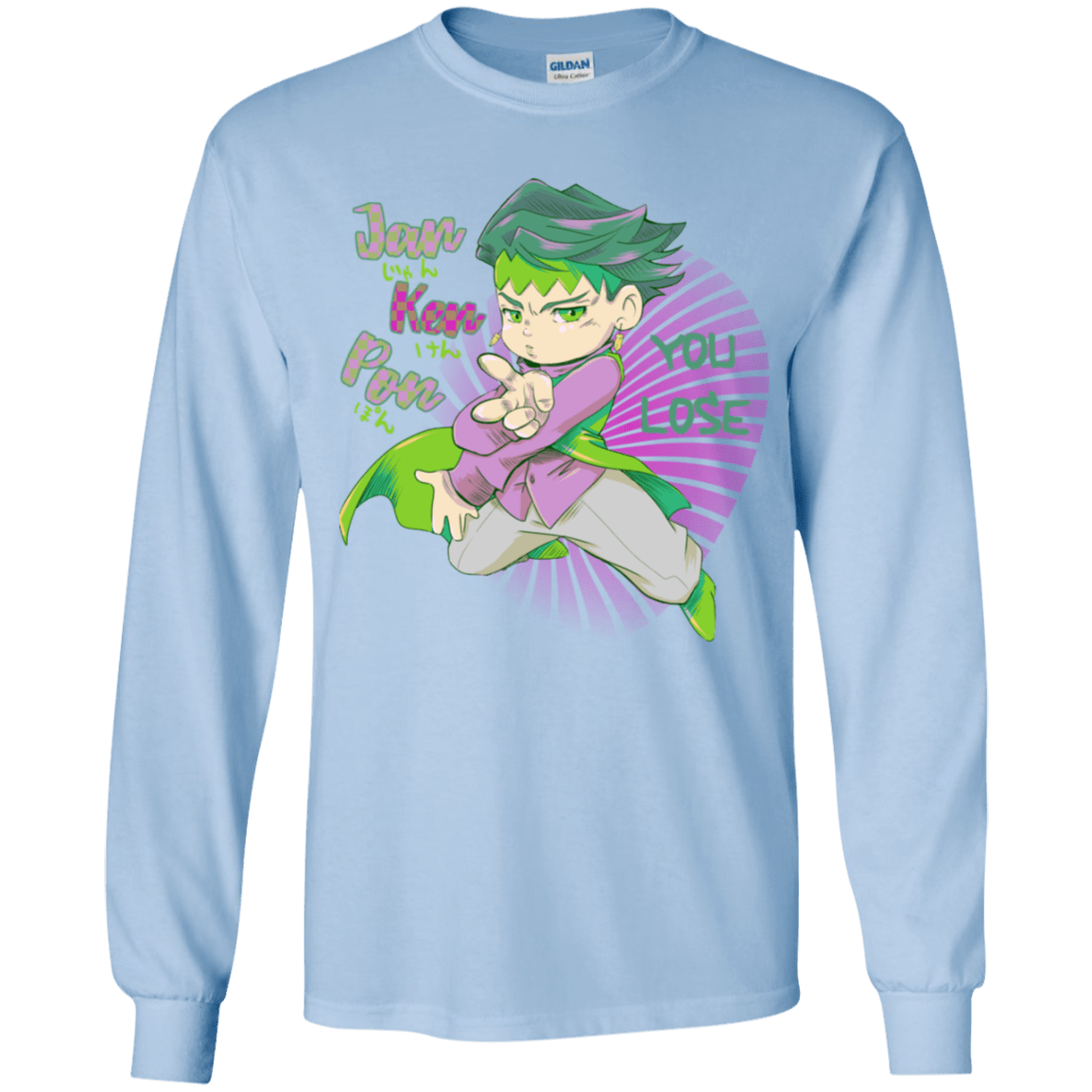 T-Shirts Light Blue / YS Rohan Kishibe Youth Long Sleeve T-Shirt
