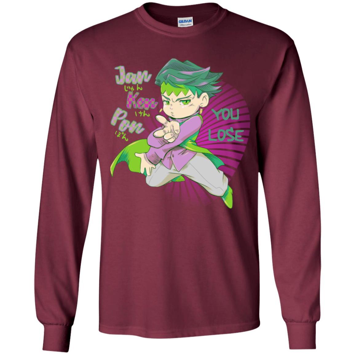 T-Shirts Maroon / YS Rohan Kishibe Youth Long Sleeve T-Shirt