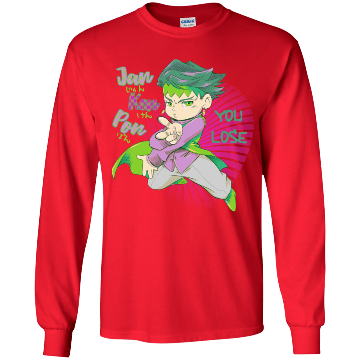 T-Shirts Red / YS Rohan Kishibe Youth Long Sleeve T-Shirt
