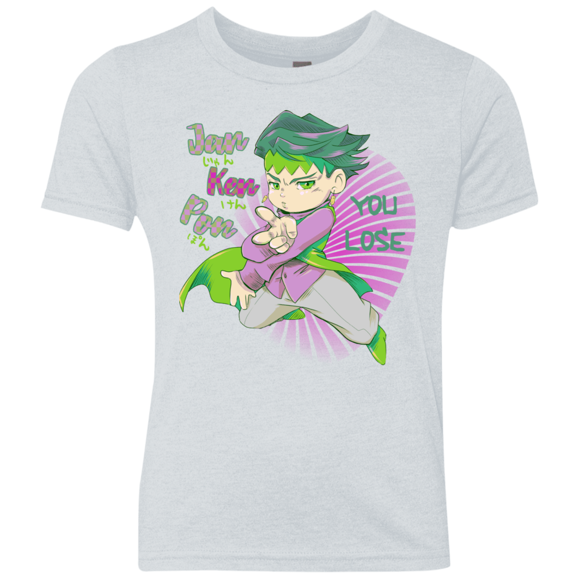 T-Shirts Heather White / YXS Rohan Kishibe Youth Triblend T-Shirt