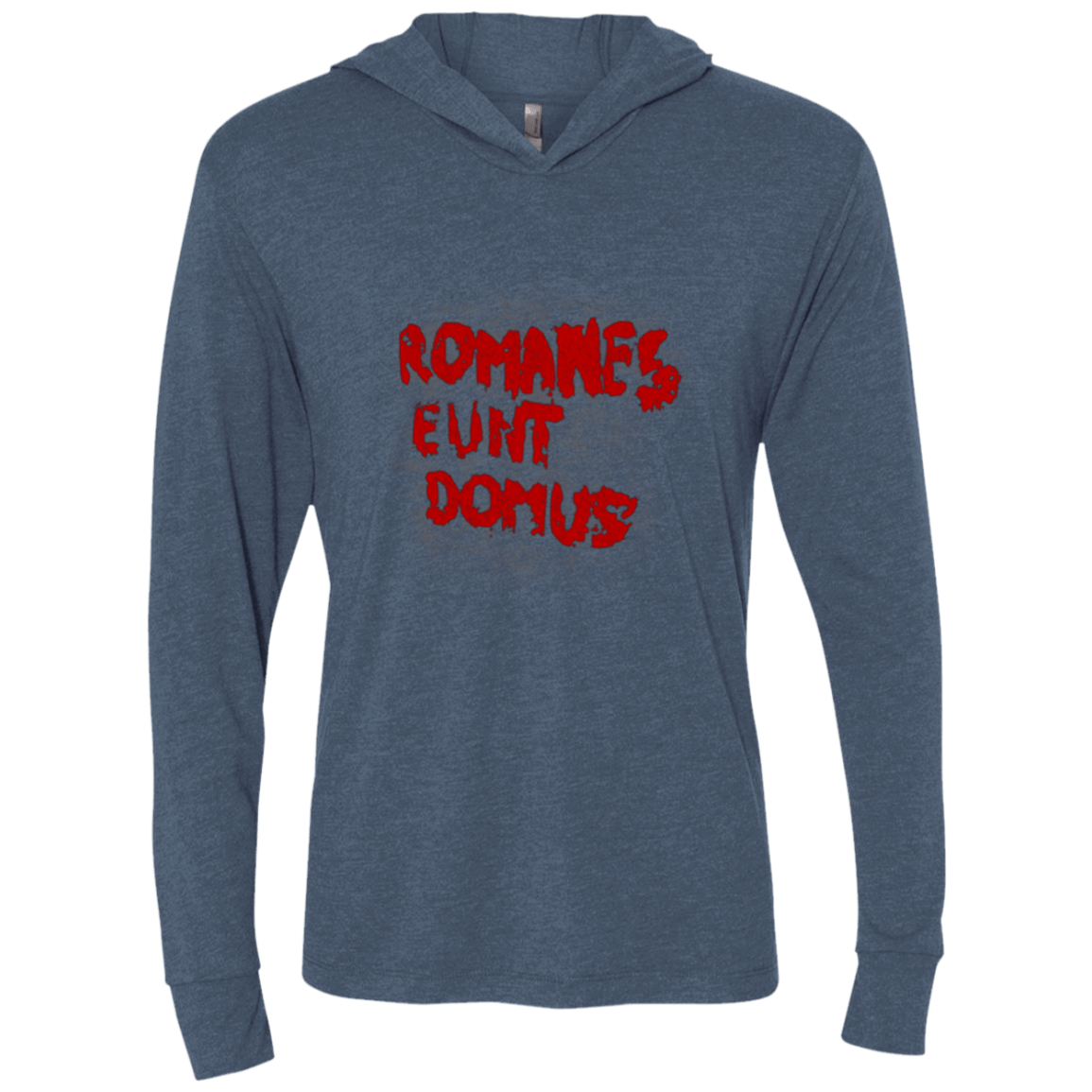 T-Shirts Indigo / X-Small Romanes eunt Triblend Long Sleeve Hoodie Tee