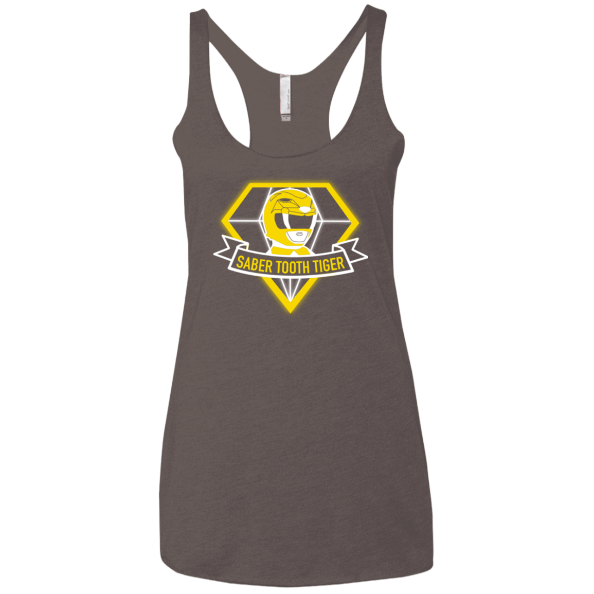 T-Shirts Macchiato / X-Small Saber Tooth Tiger Women's Triblend Racerback Tank