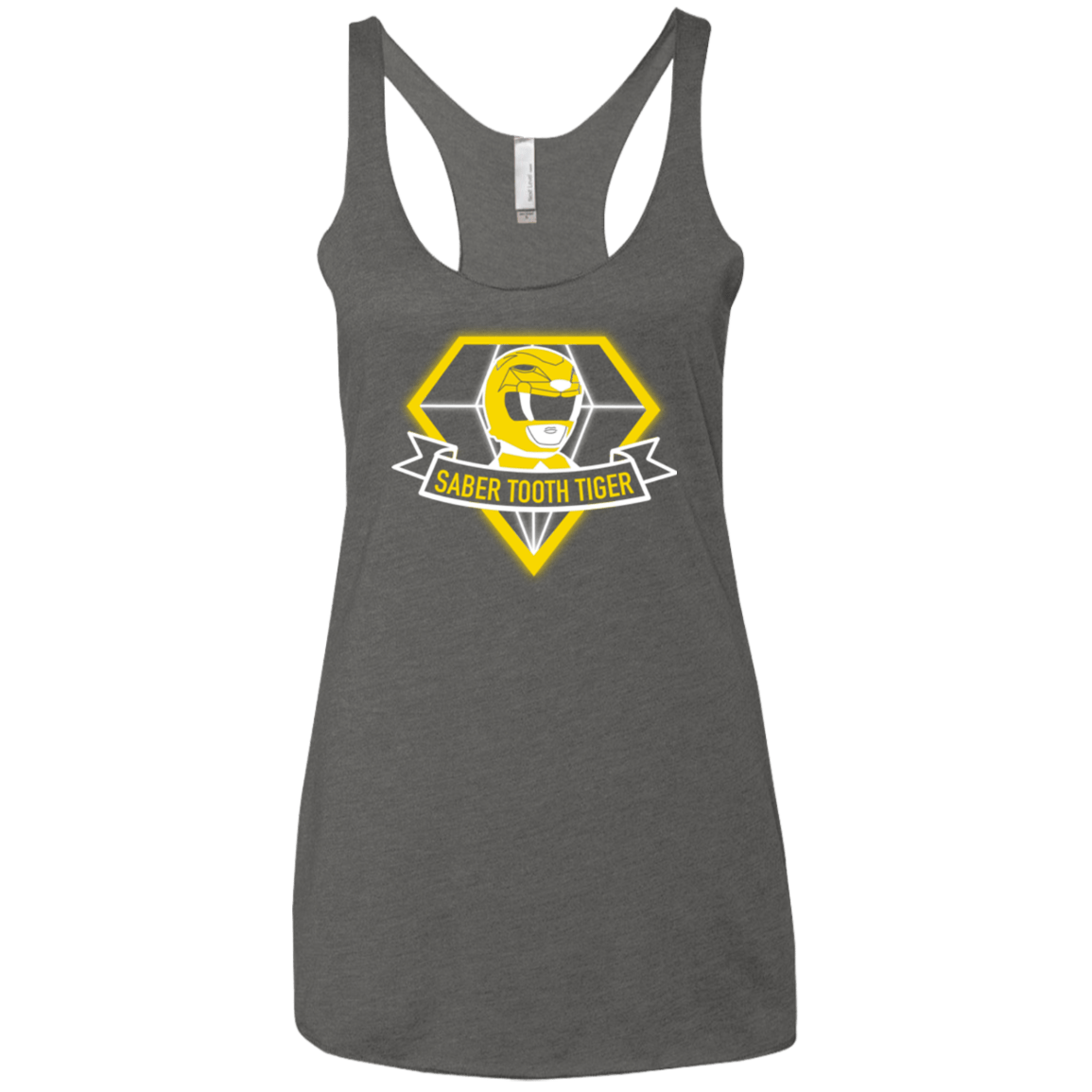 T-Shirts Premium Heather / X-Small Saber Tooth Tiger Women's Triblend Racerback Tank