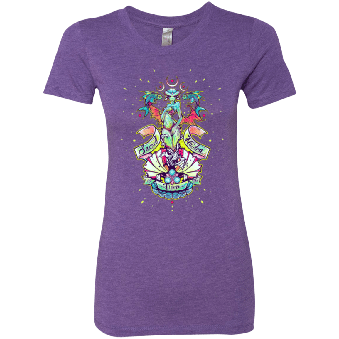 T-Shirts Purple Rush / Small Sacred Maiden of the Deep Women's Triblend T-Shirt