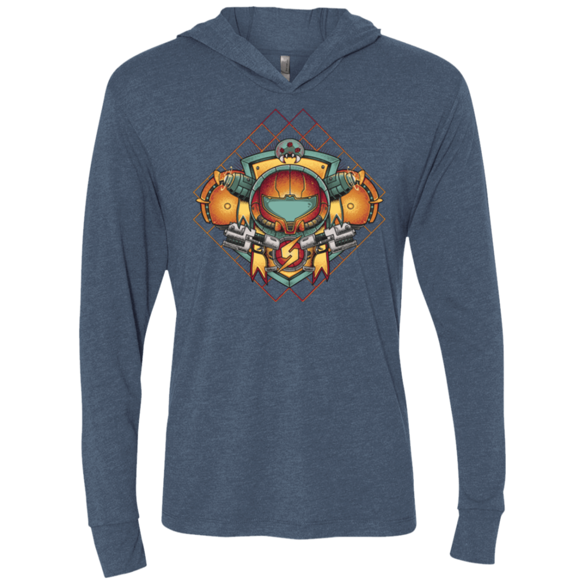 T-Shirts Indigo / X-Small Samus crest Triblend Long Sleeve Hoodie Tee