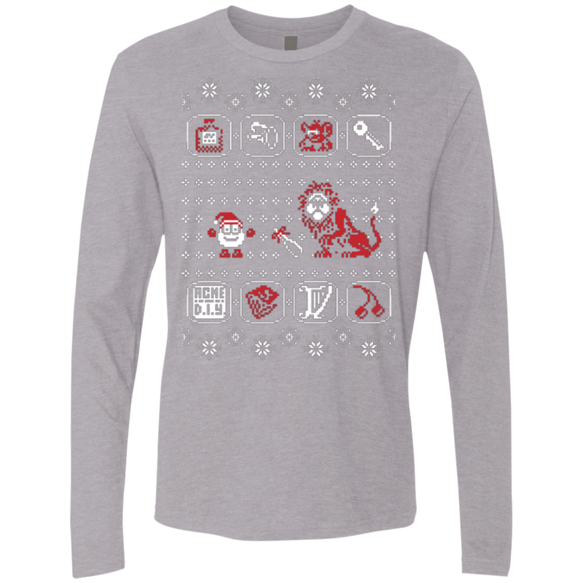 T-Shirts Heather Grey / Small Santa Of The Yolkfolk Men's Premium Long Sleeve