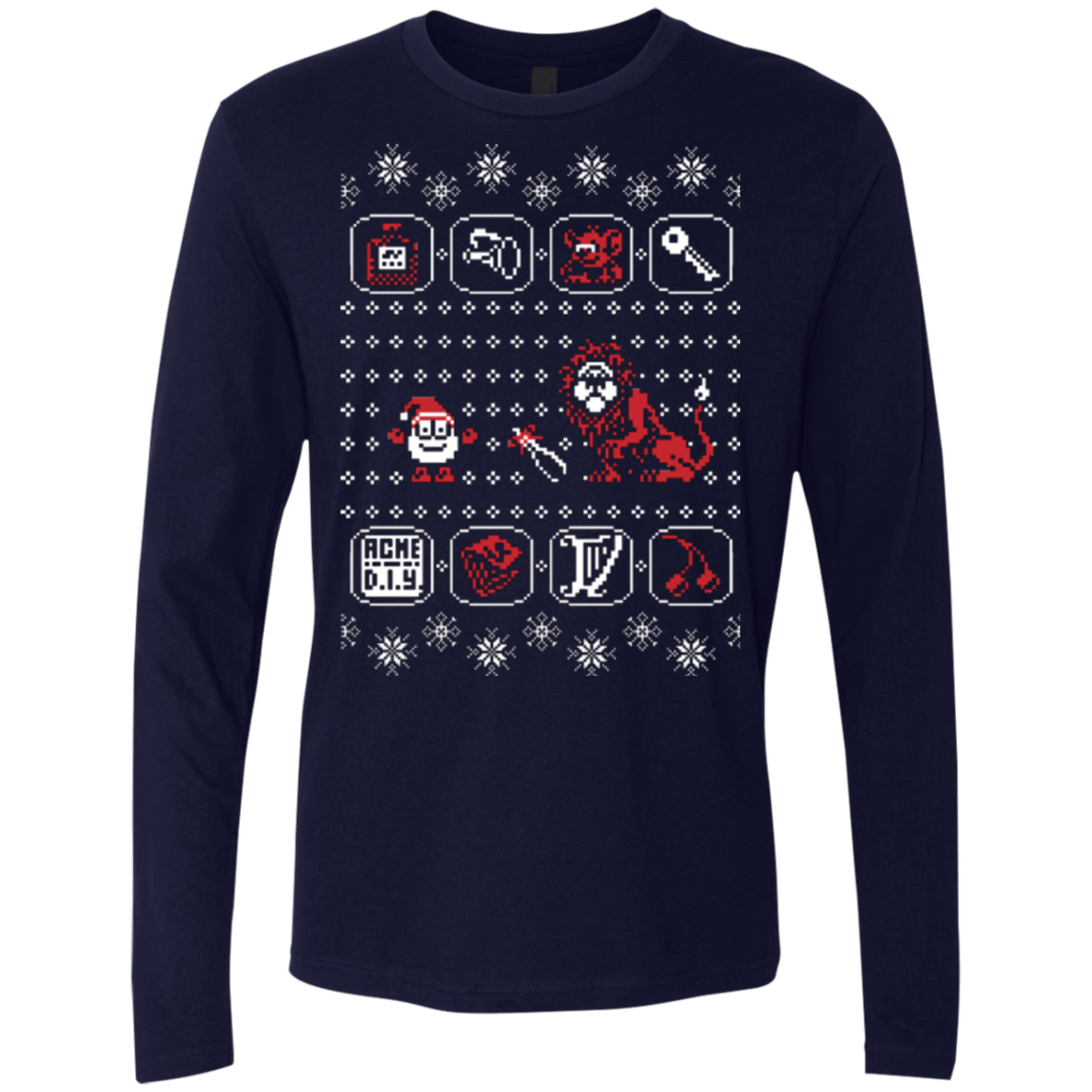 T-Shirts Midnight Navy / Small Santa Of The Yolkfolk Men's Premium Long Sleeve