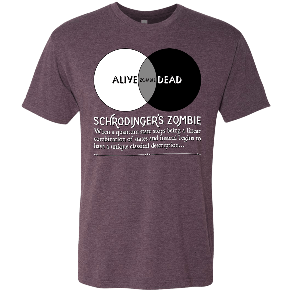 T-Shirts Vintage Purple / Small Schrödinger's Zombie Men's Triblend T-Shirt