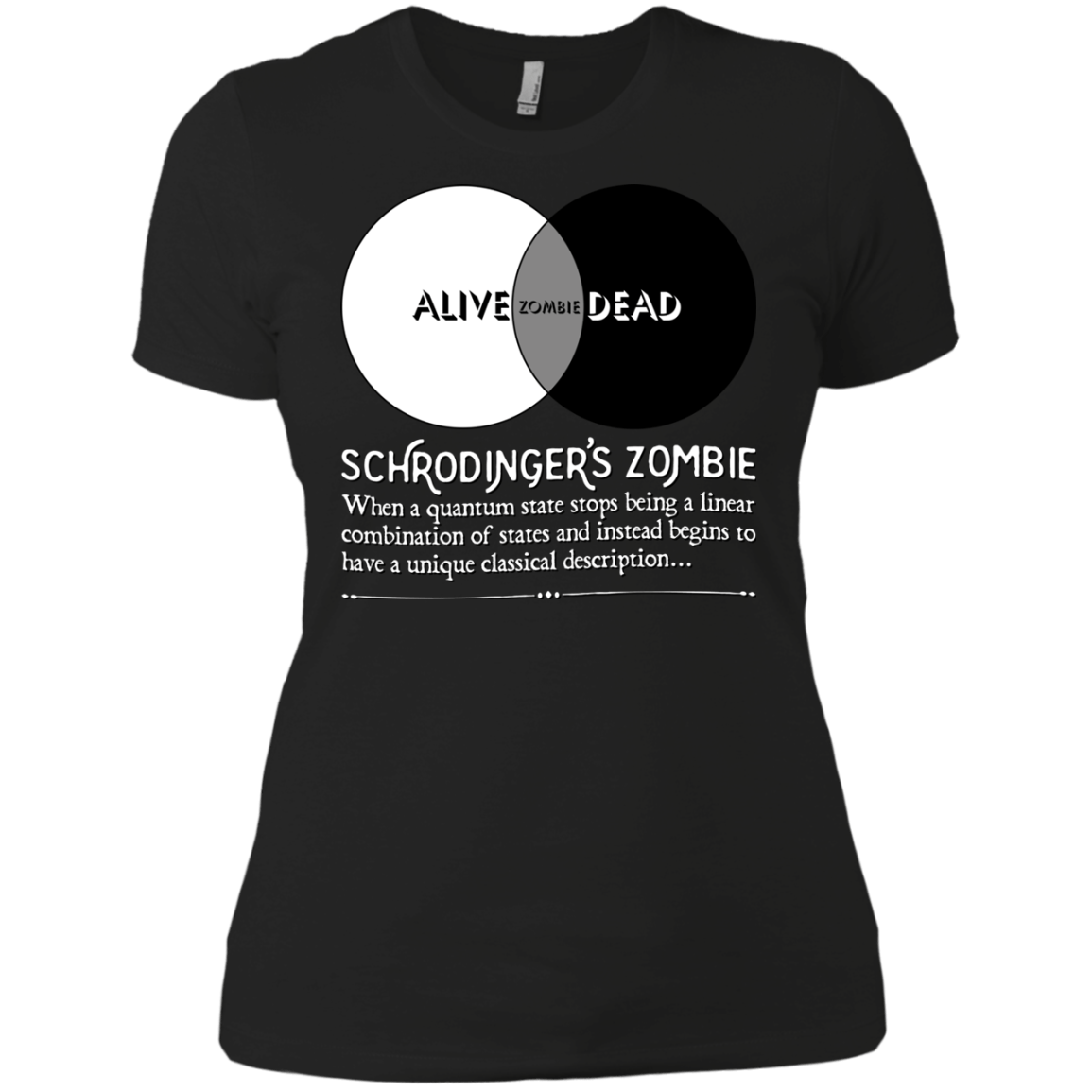 T-Shirts Black / X-Small Schrödinger's Zombie Women's Premium T-Shirt
