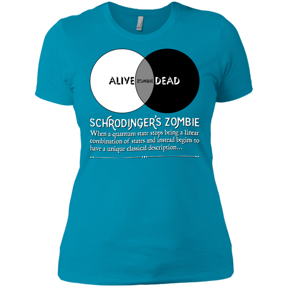 T-Shirts Turquoise / X-Small Schrödinger's Zombie Women's Premium T-Shirt