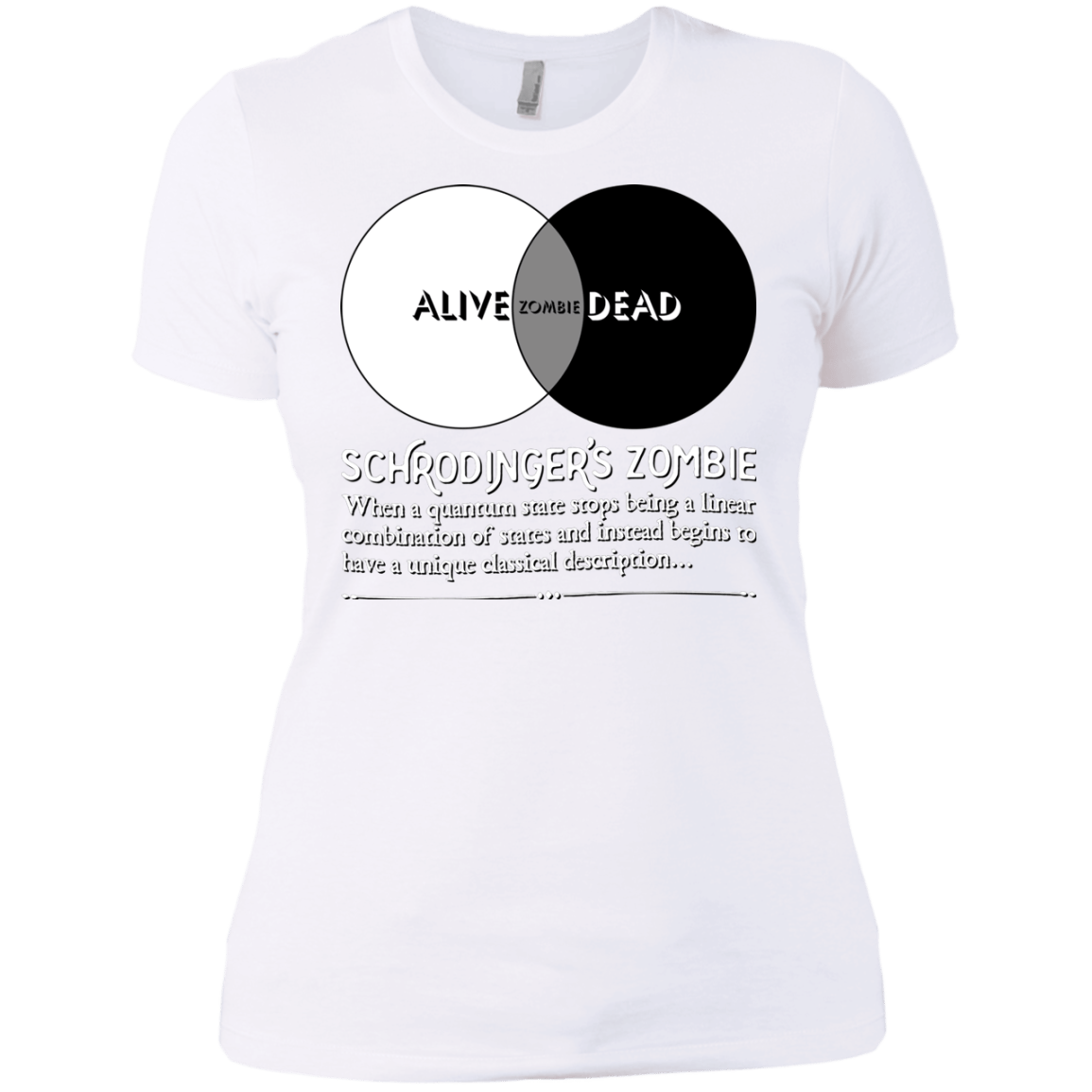 T-Shirts White / X-Small Schrödinger's Zombie Women's Premium T-Shirt