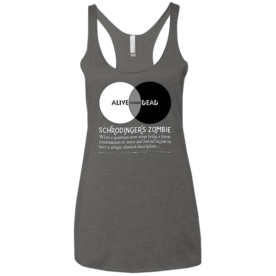 T-Shirts Premium Heather / X-Small Schrödinger's Zombie Women's Triblend Racerback Tank