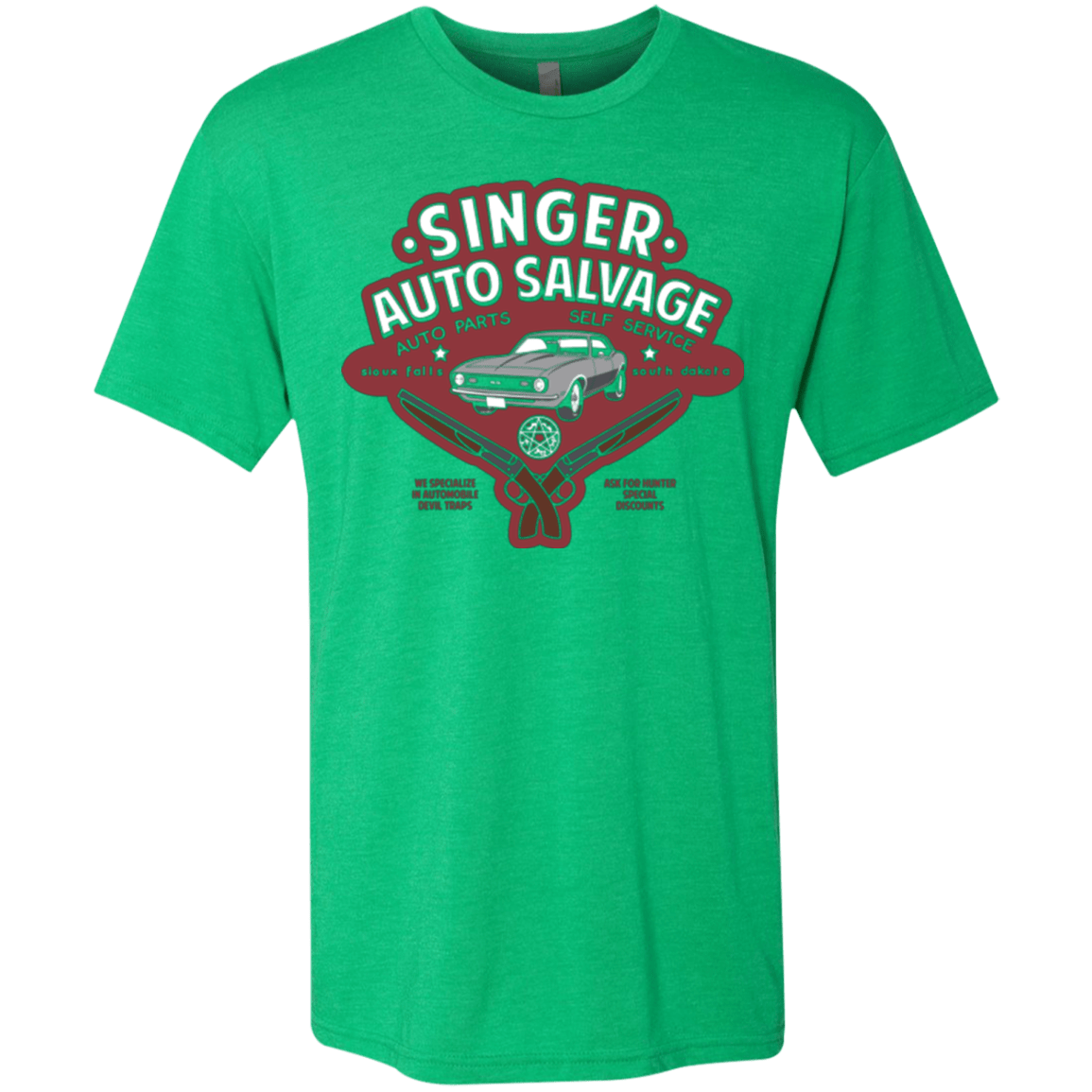 T-Shirts Envy / Small Singer Auto Salvage Men's Triblend T-Shirt