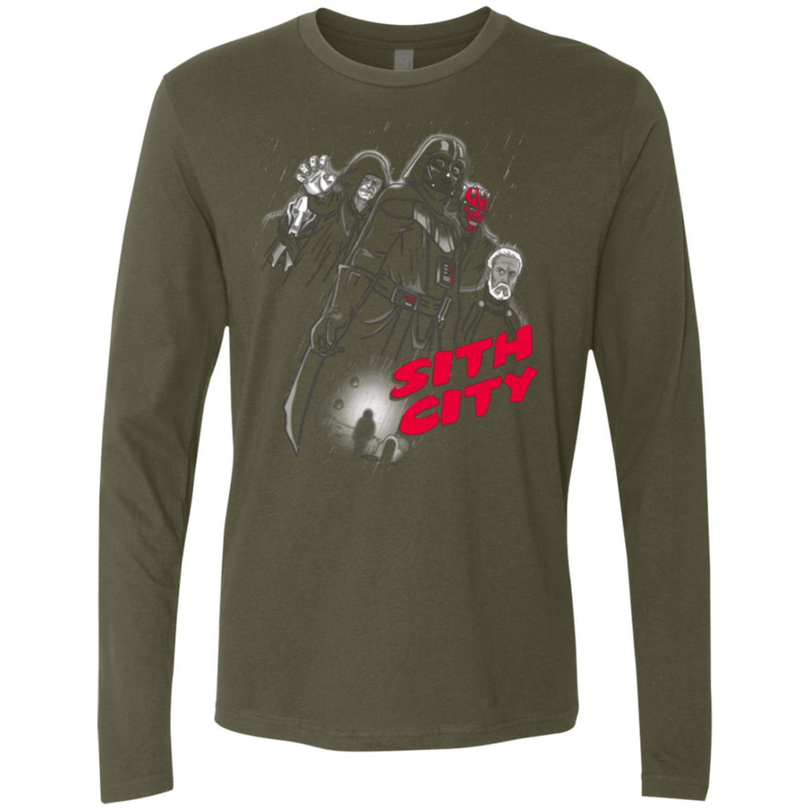 T-Shirts Military Green / Small Sith city Men's Premium Long Sleeve