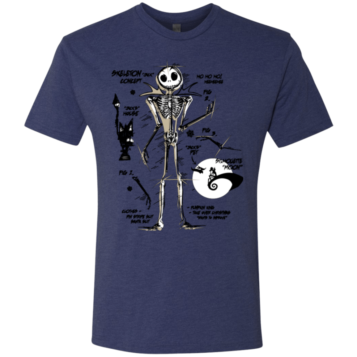T-Shirts Vintage Navy / Small Skeleton Concept Men's Triblend T-Shirt