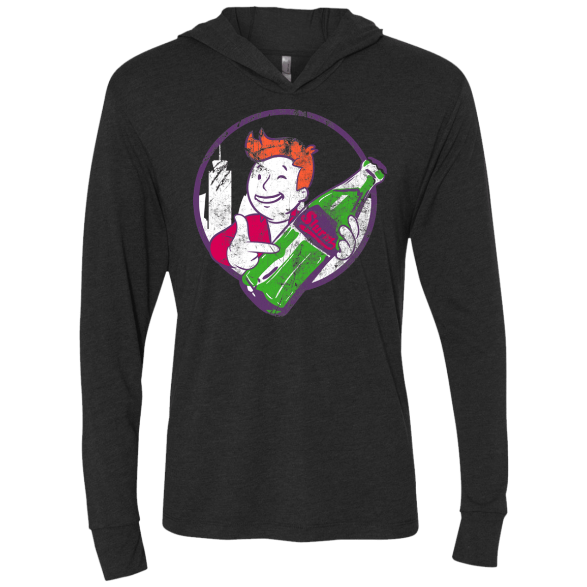 T-Shirts Vintage Black / X-Small Slurm Cola Triblend Long Sleeve Hoodie Tee