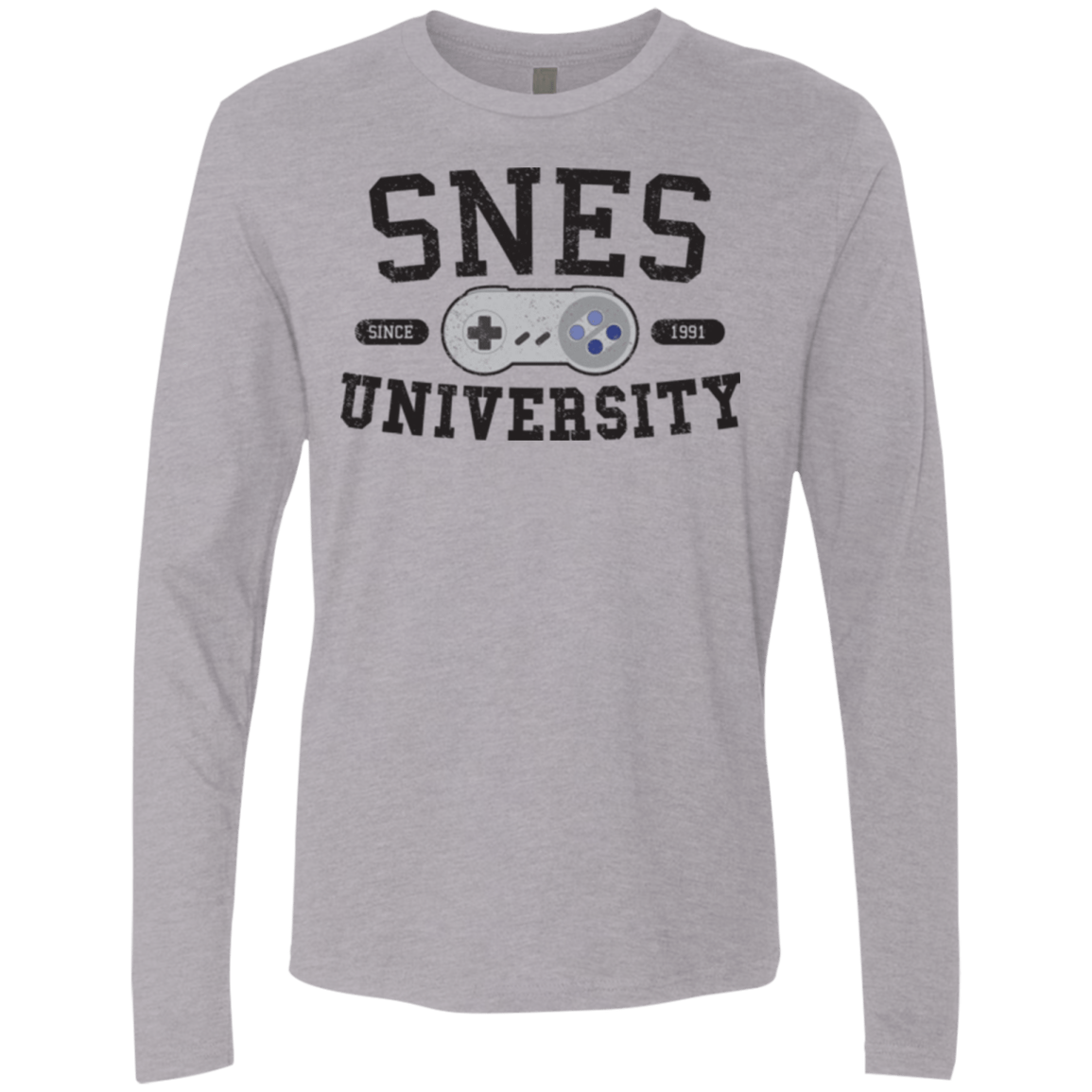 T-Shirts Heather Grey / Small SNES Men's Premium Long Sleeve
