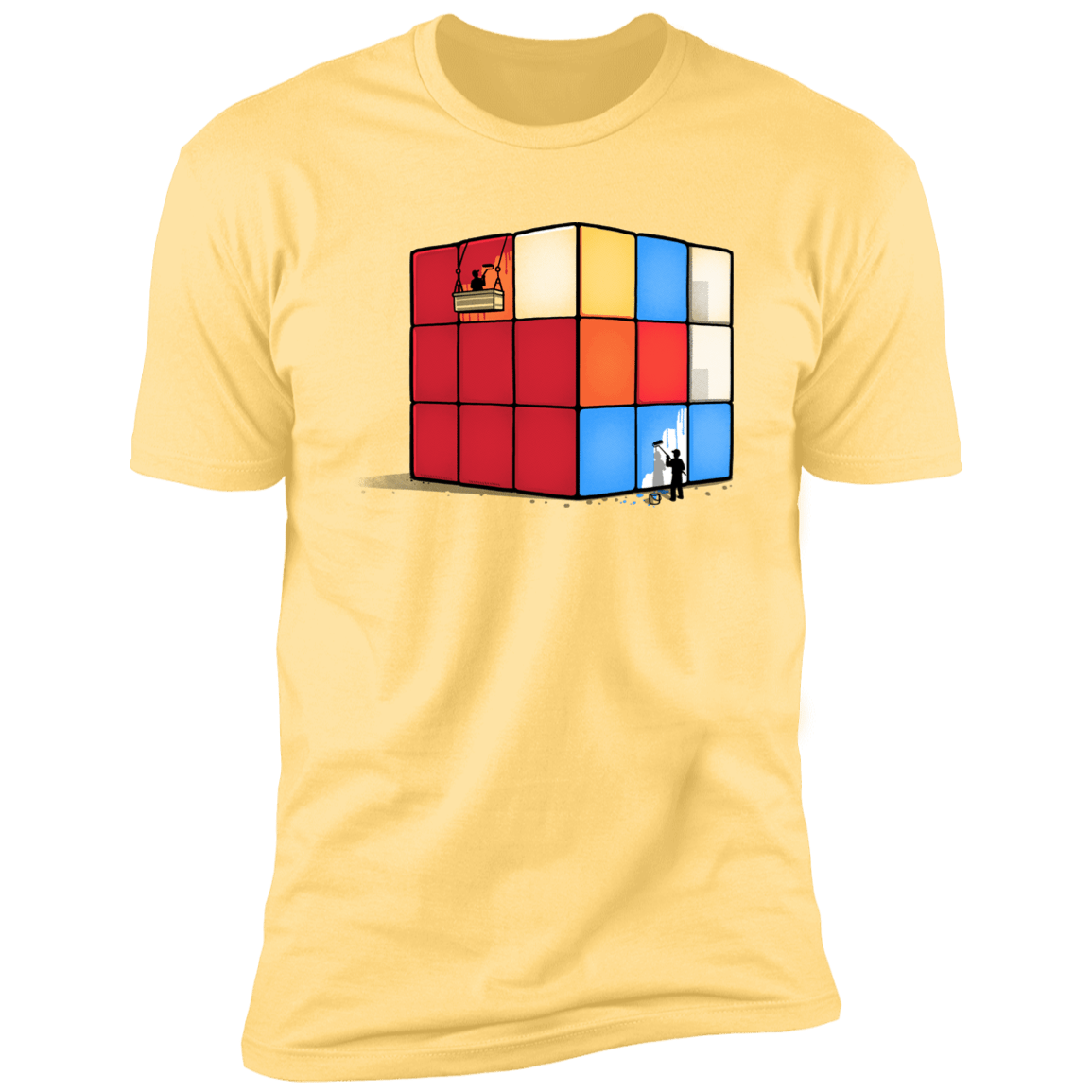 T-Shirts Banana Cream / S Solving the Cube Men's Premium T-Shirt