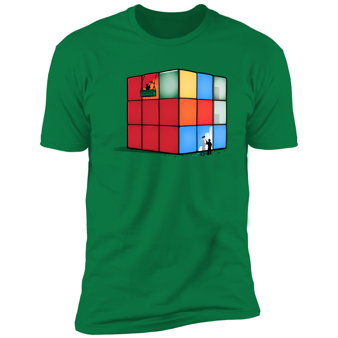 T-Shirts Kelly Green / S Solving the Cube Men's Premium T-Shirt