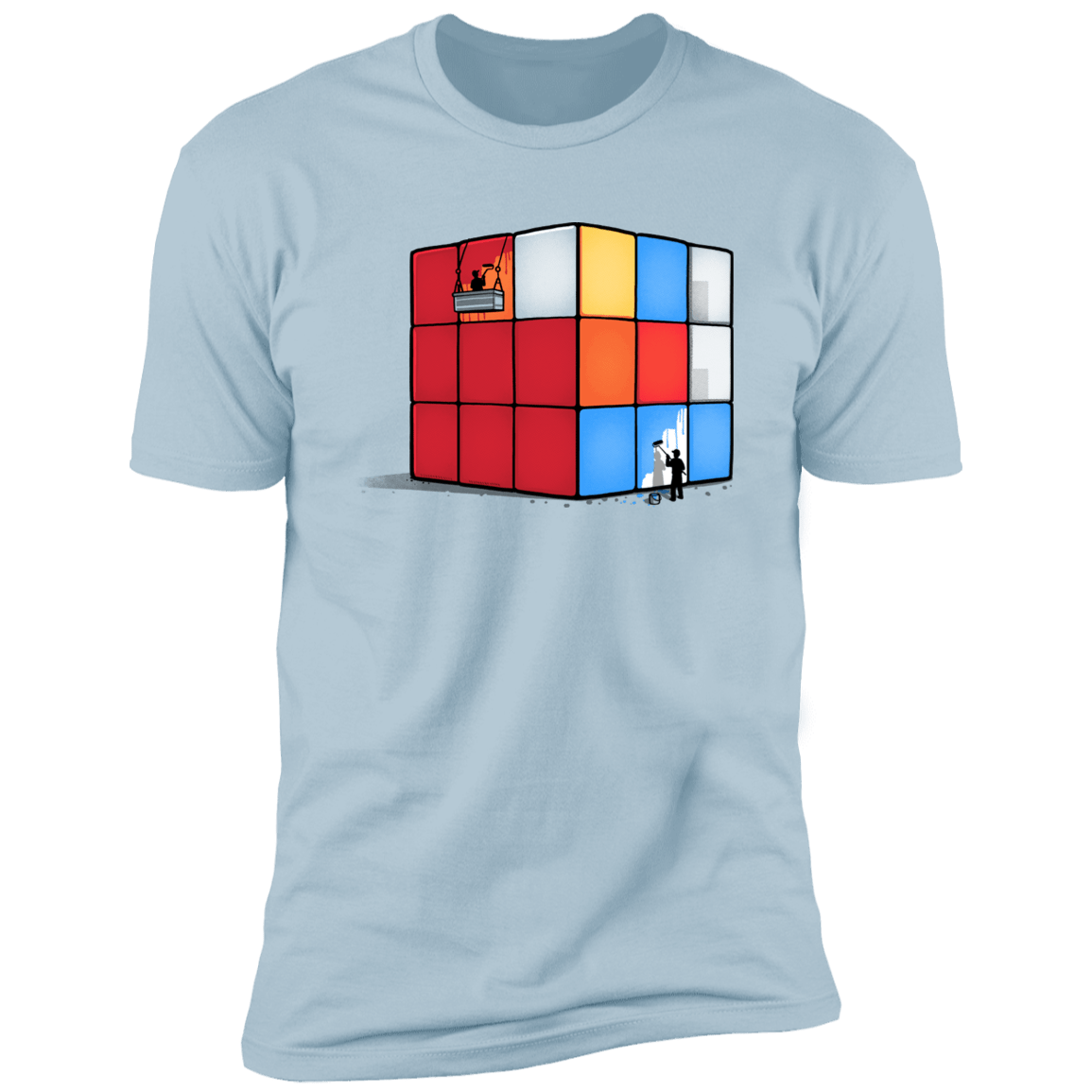 T-Shirts Light Blue / S Solving the Cube Men's Premium T-Shirt