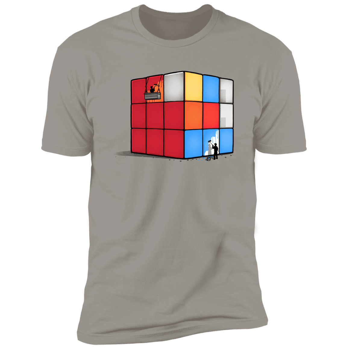 T-Shirts Light Grey / S Solving the Cube Men's Premium T-Shirt