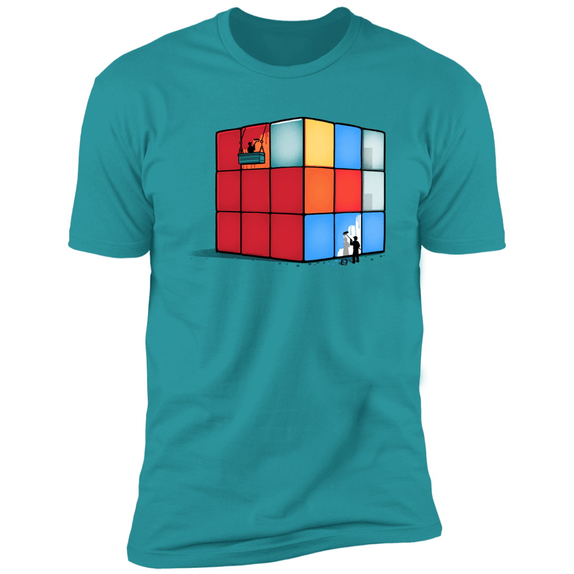 T-Shirts Tahiti Blue / S Solving the Cube Men's Premium T-Shirt