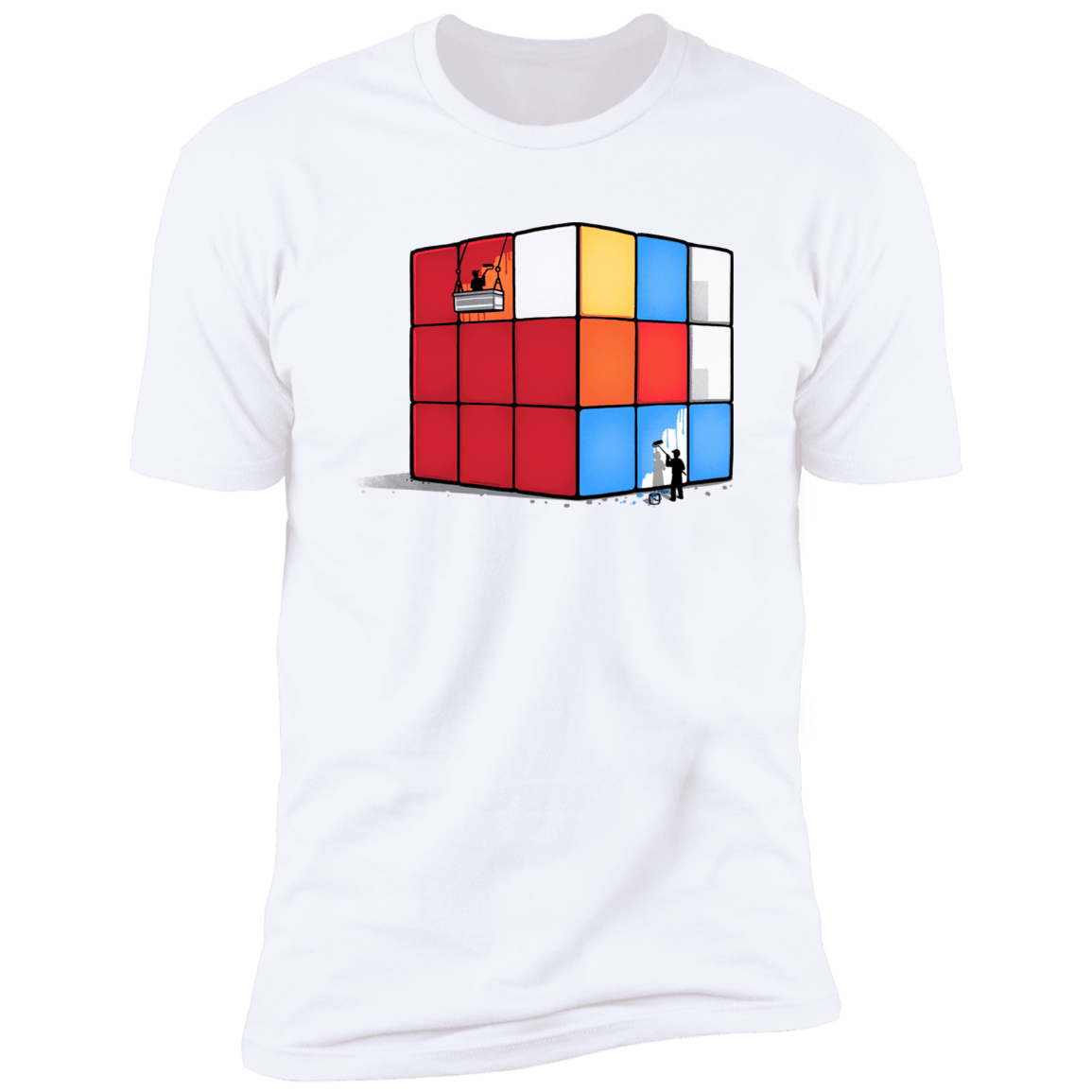 T-Shirts White / S Solving the Cube Men's Premium T-Shirt