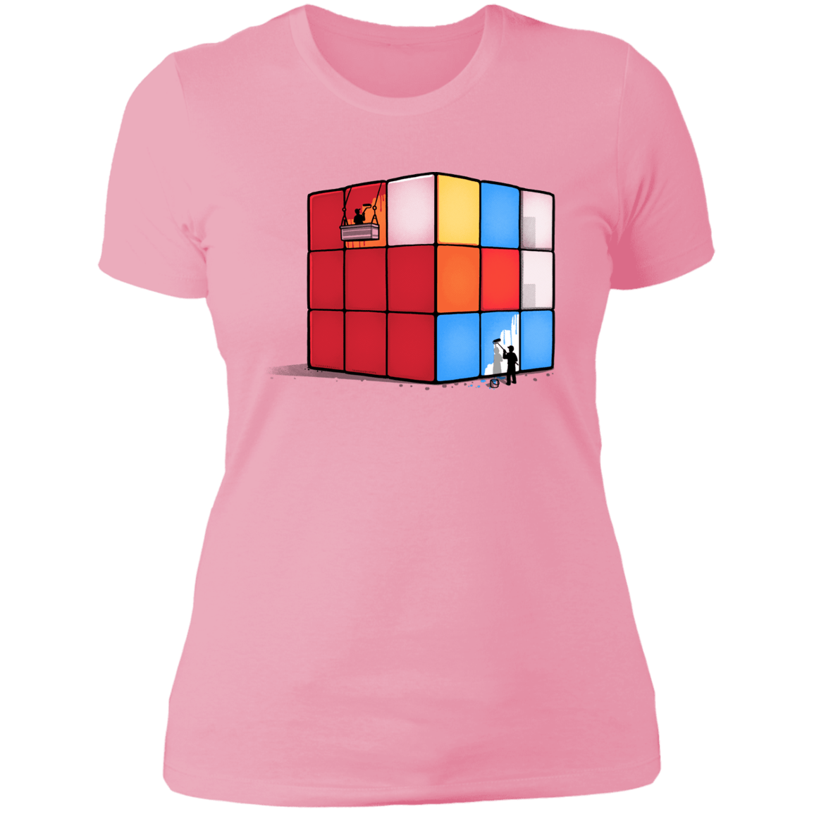 T-Shirts Light Pink / S Solving the Cube Women's Premium T-Shirt