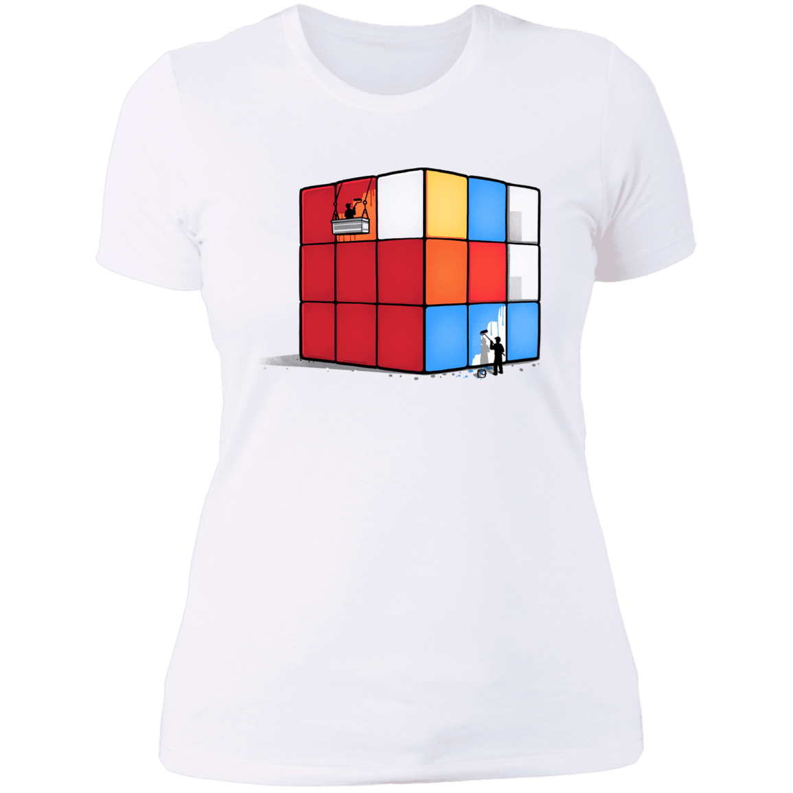 T-Shirts White / S Solving the Cube Women's Premium T-Shirt