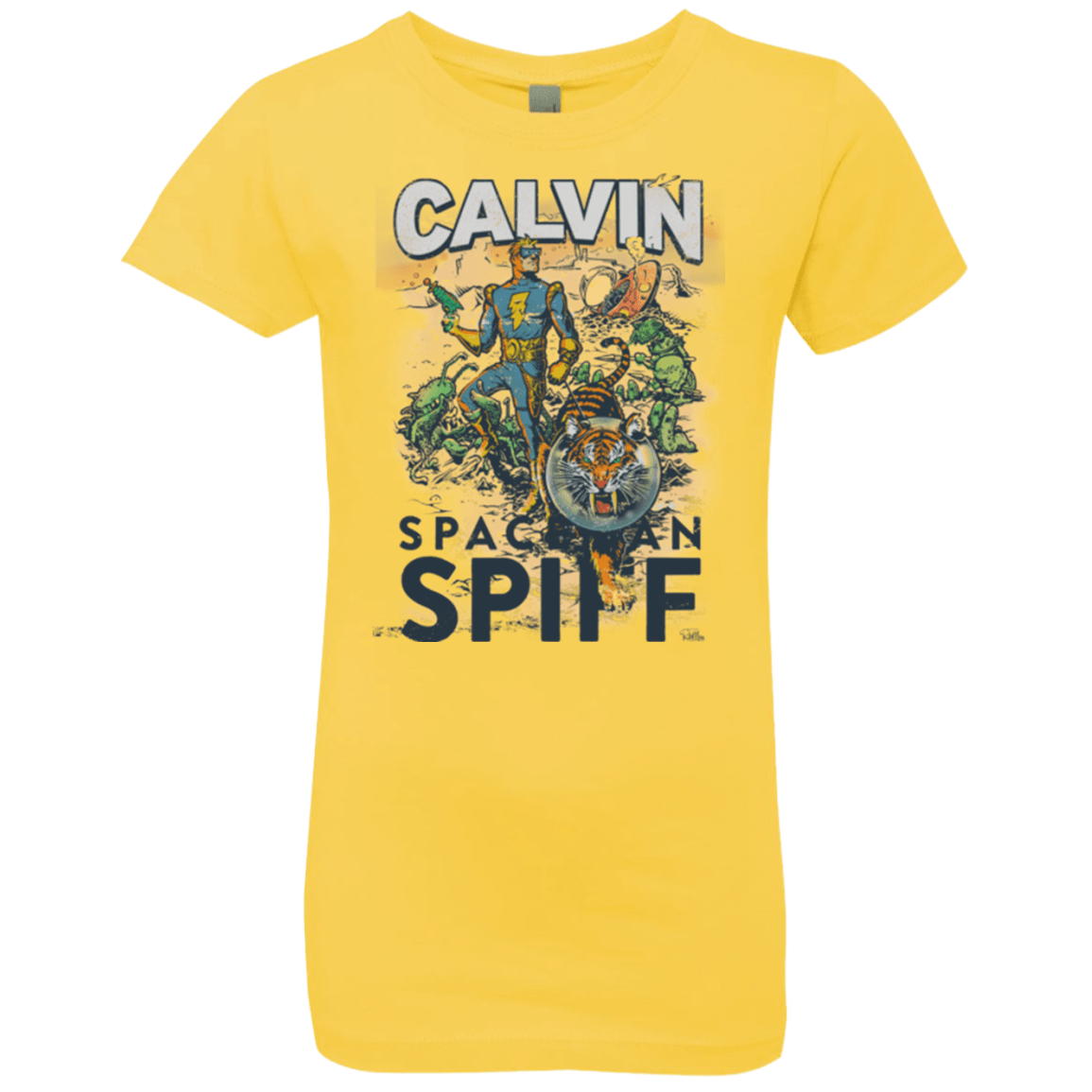 T-Shirts Vibrant Yellow / YXS Spaceman Spiff Girls Premium T-Shirt