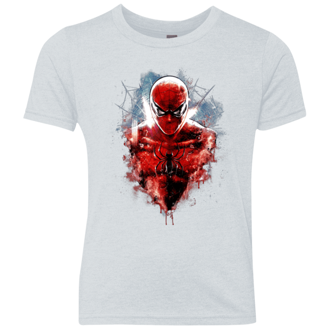 T-Shirts Heather White / YXS Spiderman Youth Triblend T-Shirt